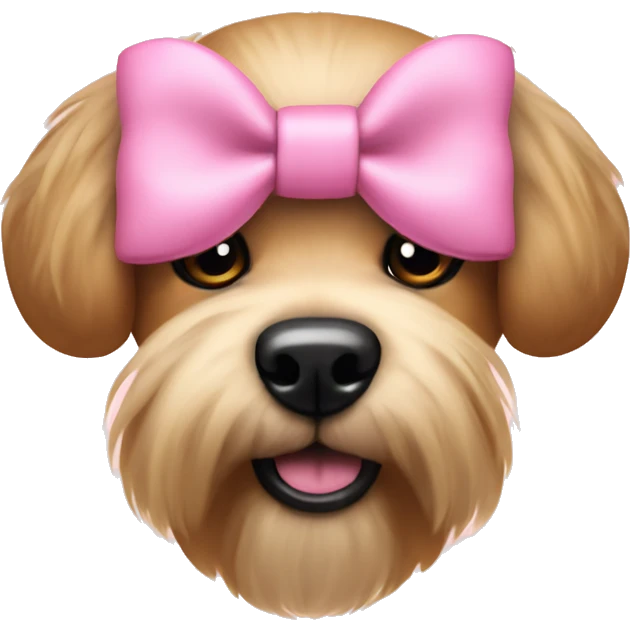 Ugg slippers with cute pink bows on a dog  emoji