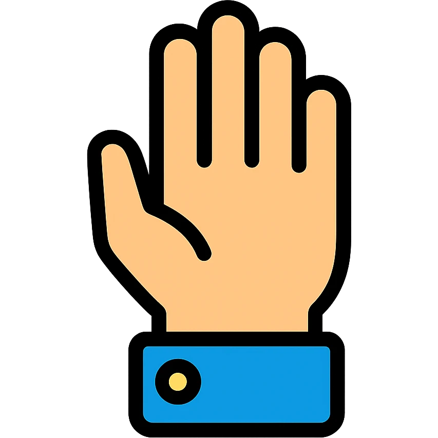 hand color outline icon style emoji