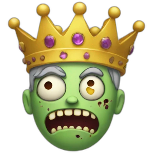Zombie wearing crown emoji