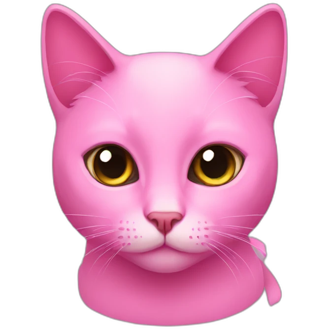 black and pink cat emoji