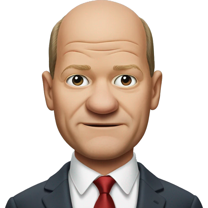 Olaf Scholz photorealistic shrugs emoji
