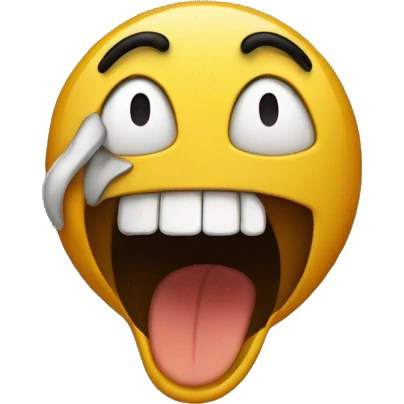 Emoji screaming emoji