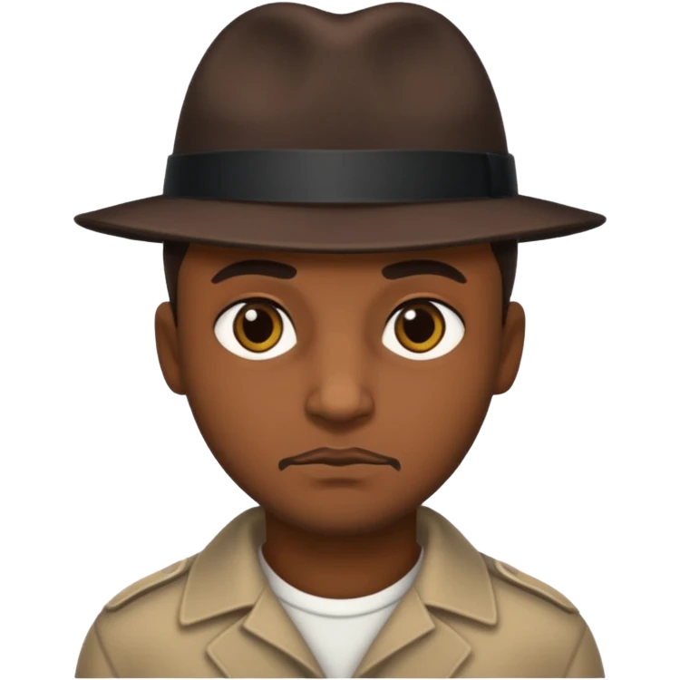 Criminal daddy with brown skin and dark eyes emoji