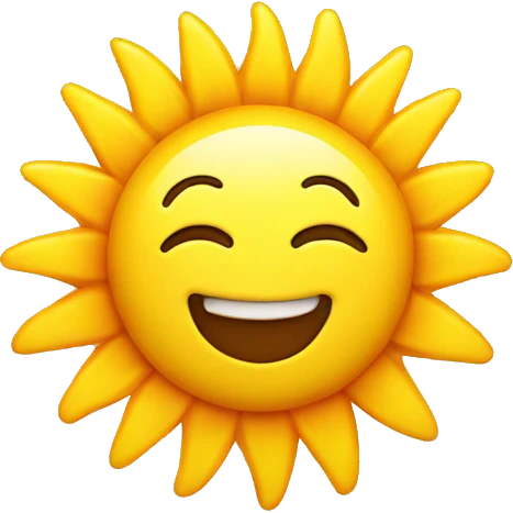 A happy sun emoji emoji