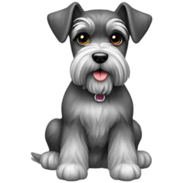 miniature schnauzer salt and pepper emoji