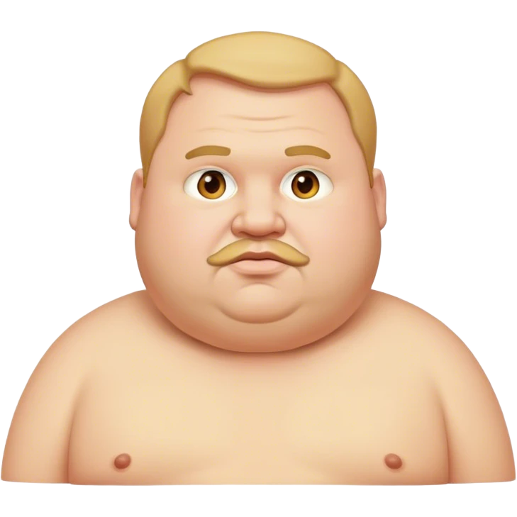 Very fat man emoji