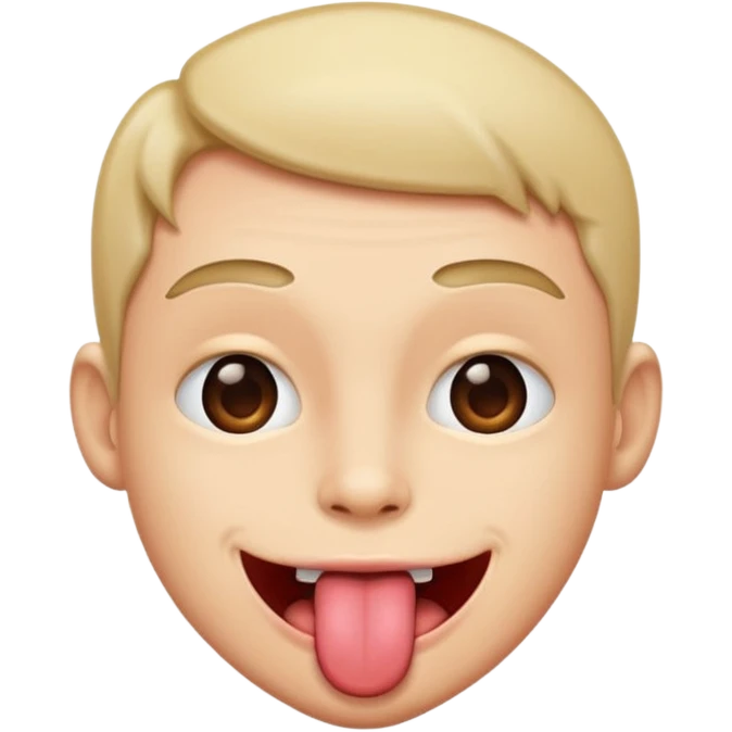 Tongue out smirk emoji