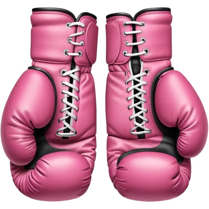 Pink boxing gloves emoji