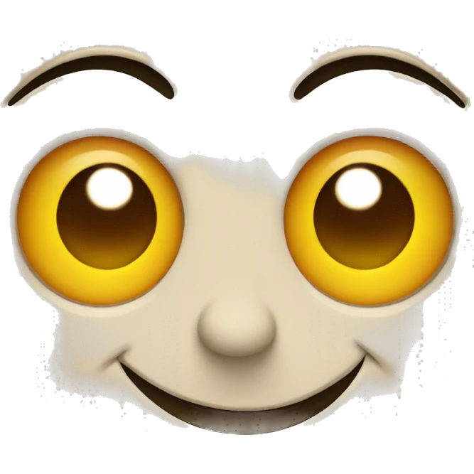 Smile with apple eyes emoji