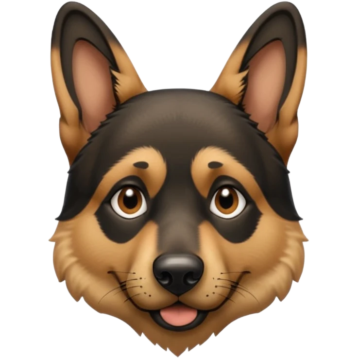 German Shepherd face with a paw print beside it emoji