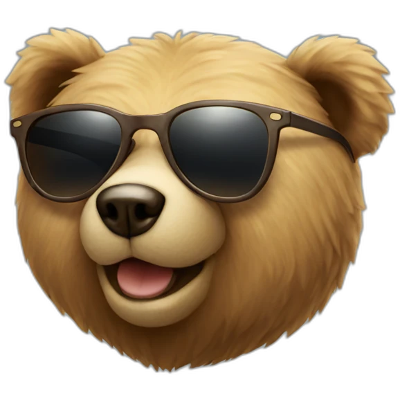 teddy bear with sunglasses emoji