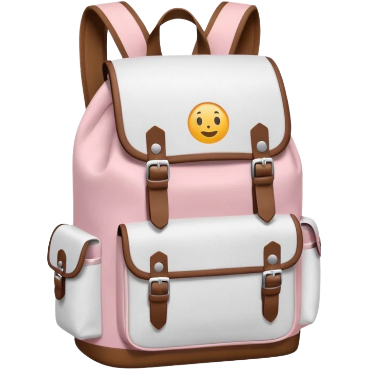 Light pink and white back bag emoji