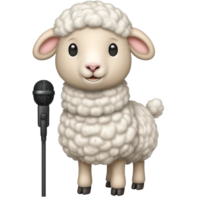 sheep with microphone











 emoji