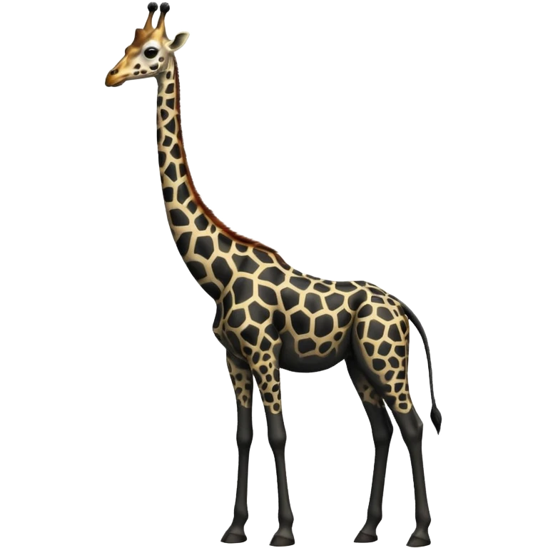 Black giraffe  emoji