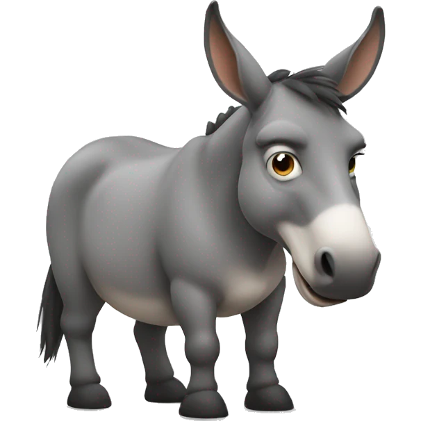 fat donkey eating  emoji