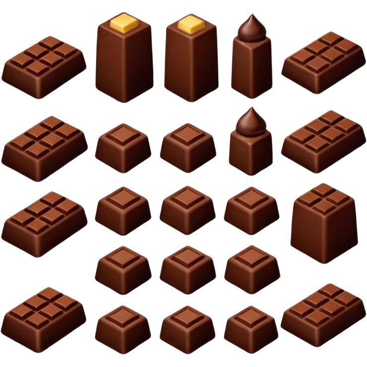 un réseau avec plusieurs chocolats reliés  emoji