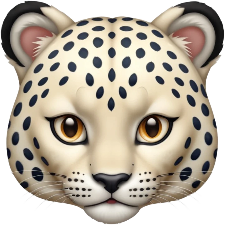 white leopard face emoji
