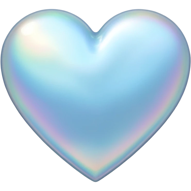 Pale blue mother-of-pearl heart emoji