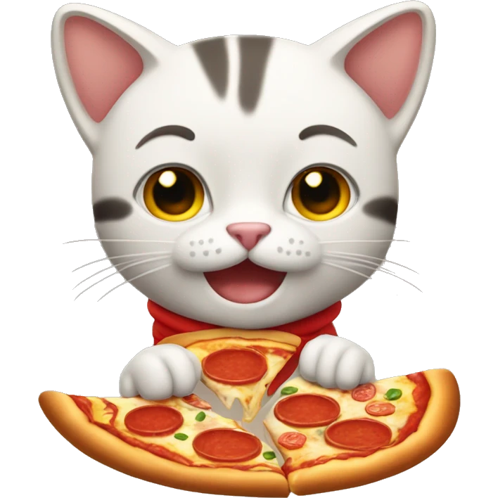 gato comienzo pizza emoji