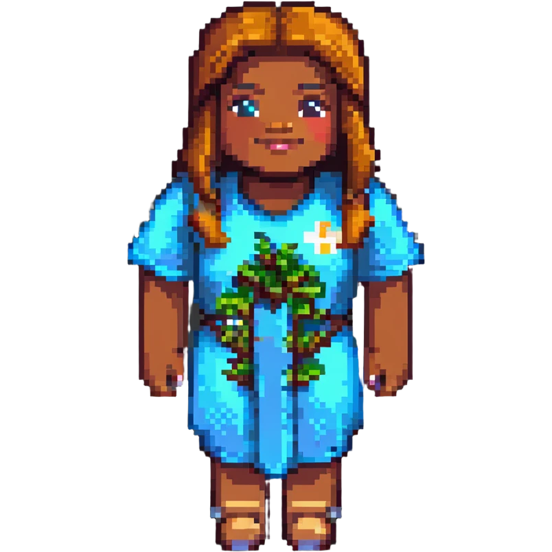 Nicole Byer as a Minecraft character emoji