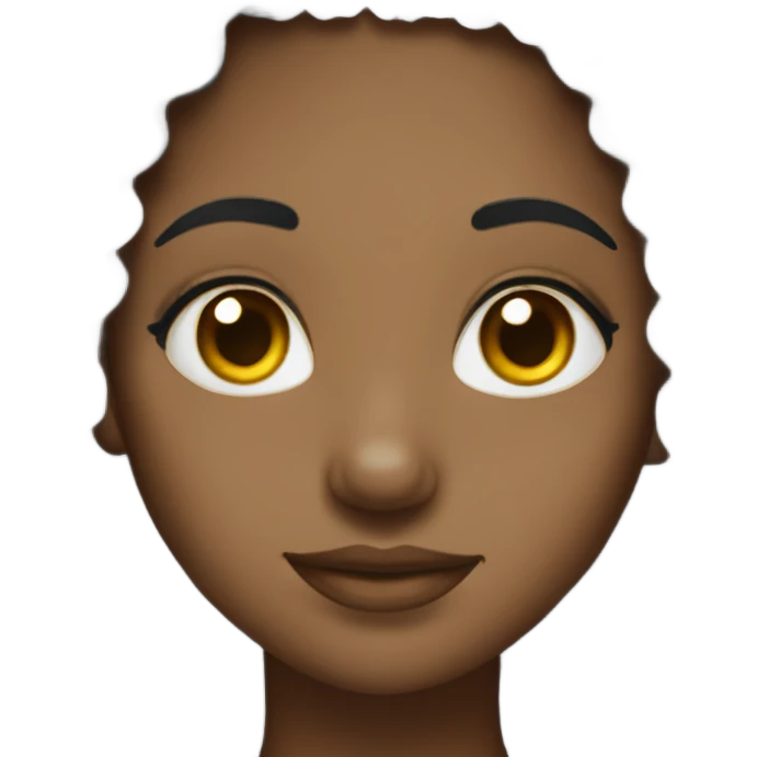 pretty black girl with long curly black hair  emoji
