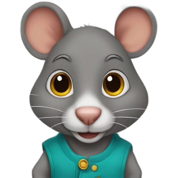 un rat tenant un drapeaux marocain emoji