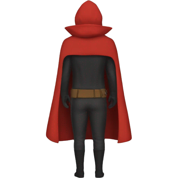red hero cape back view emoji