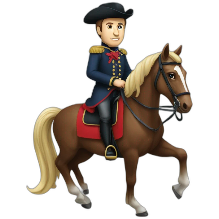 macron sur cheval emoji