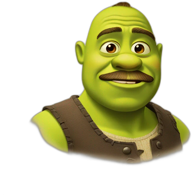 shrek with mustaches emoji