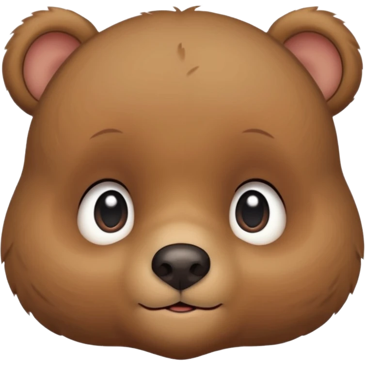 The face of a cute baby bear (thin cheeks, not much hair) emoji