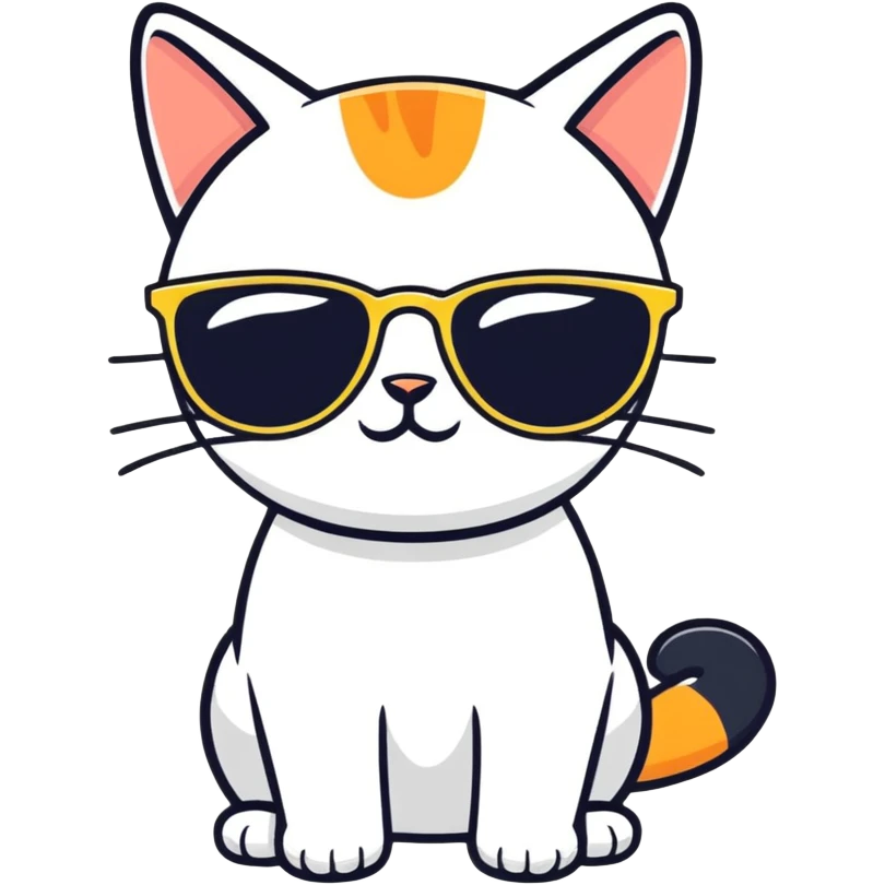 Cat with sunglasses emoji