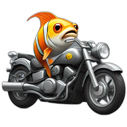 fish on a motorcycle emoji