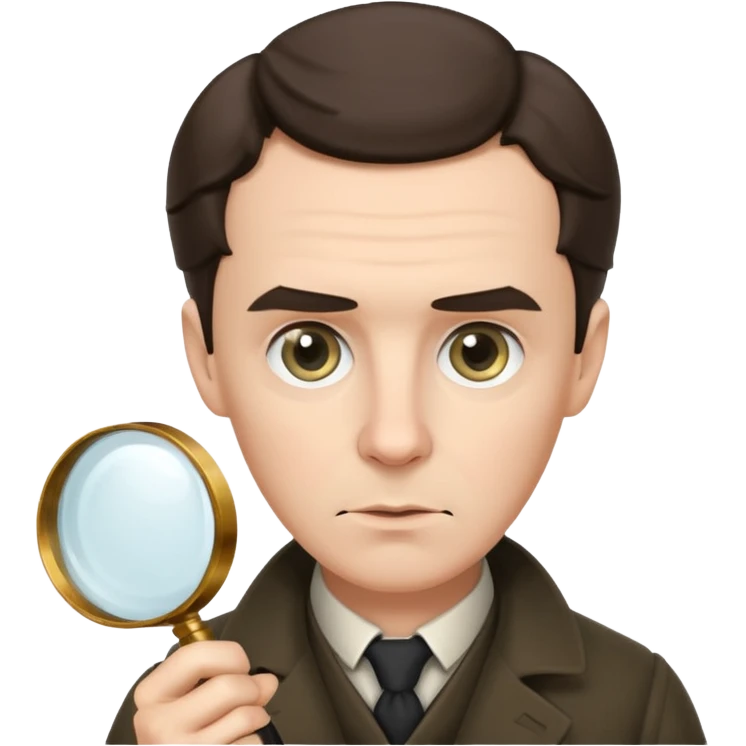 sherlock holmes holding magnifying glass emoji