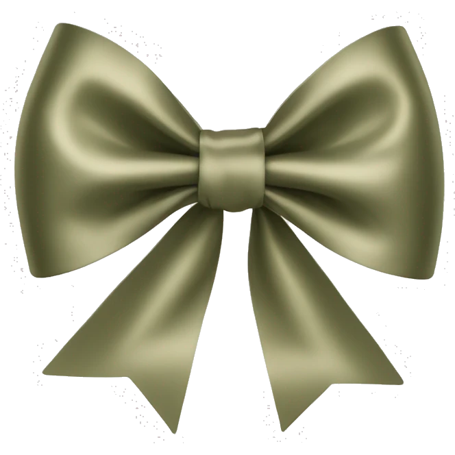 khaki satin bow emoji