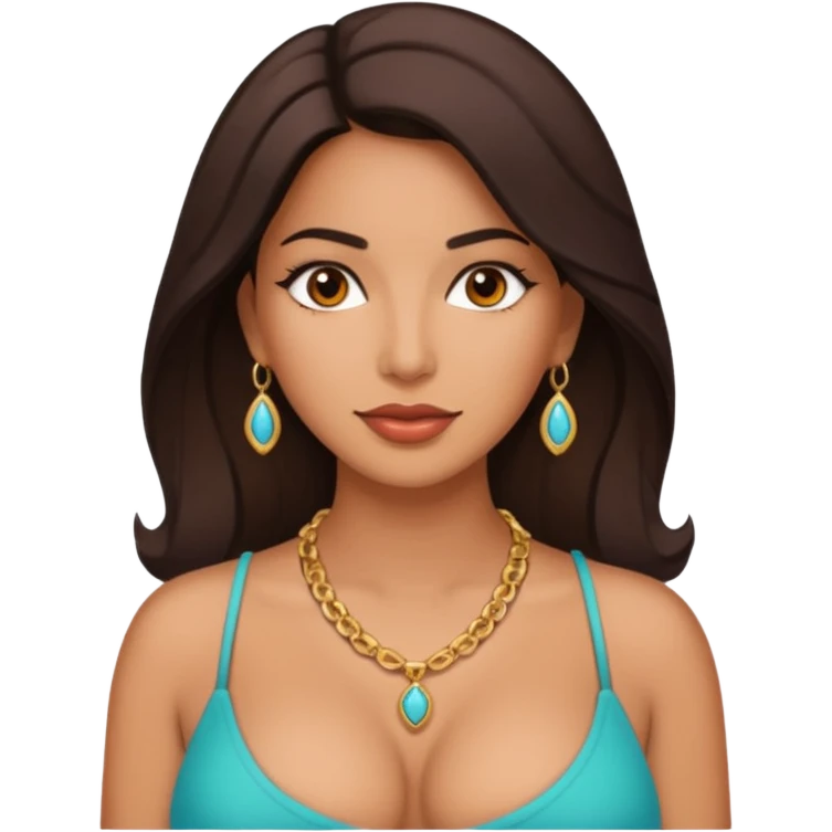 Latina with boobs showing emoji