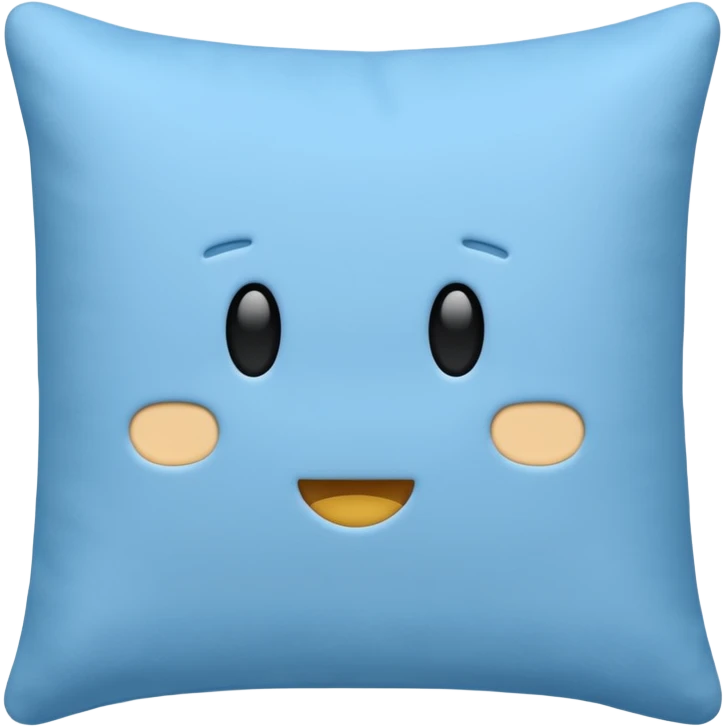 blue pillow with no face emoji