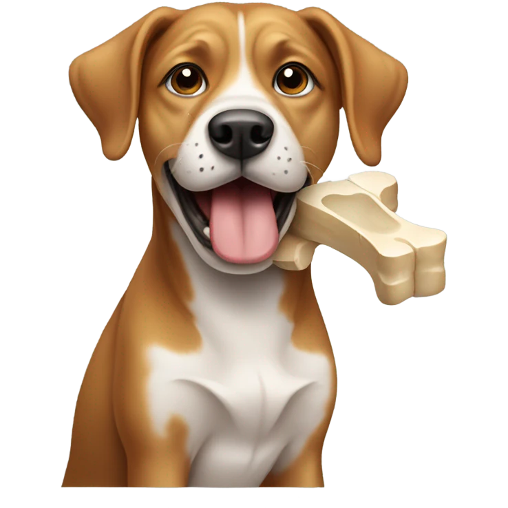 Dog with bone emoji