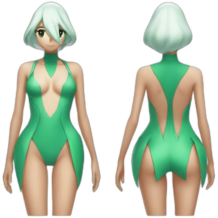 Gardevoir micro swimsuit backshot emoji