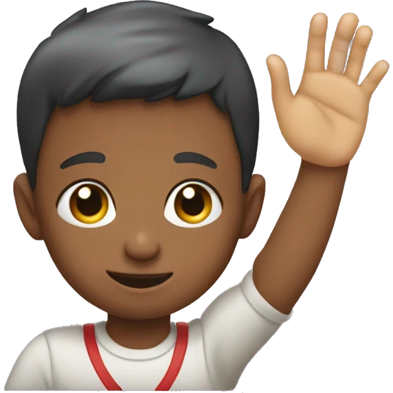 Hand patting kids head emoji