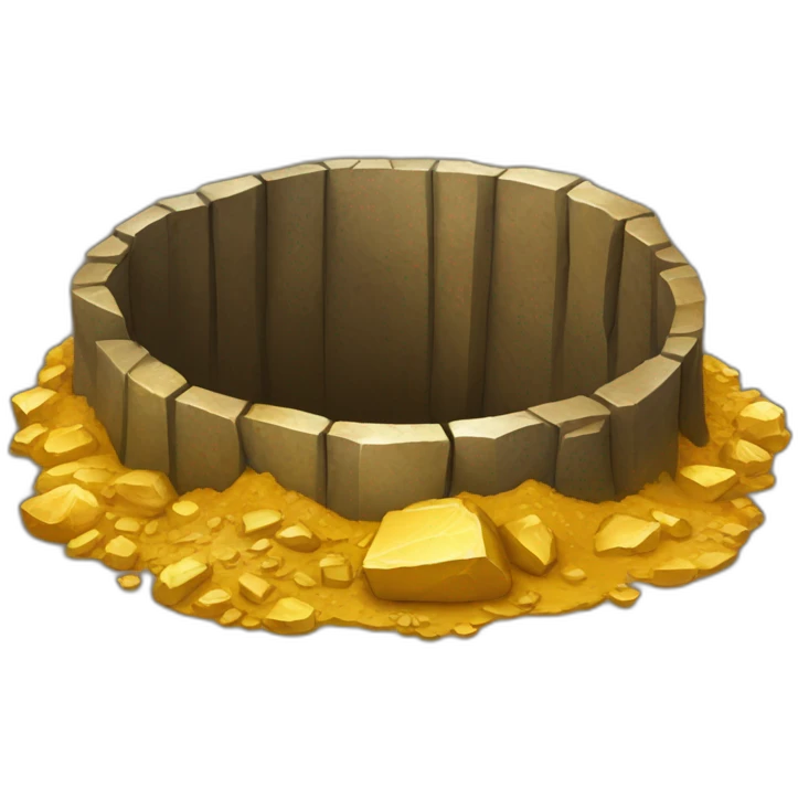 mining gold shaft emoji