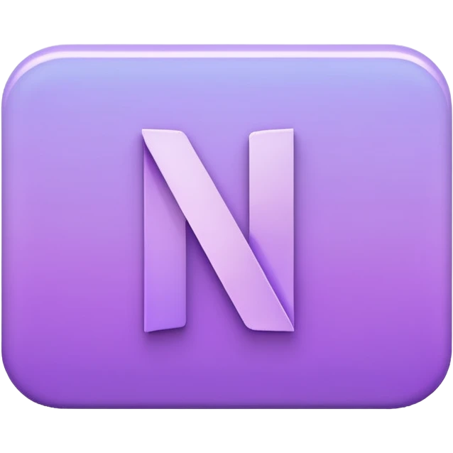 Netflix aesthetic "N" logo in pastel purples emoji