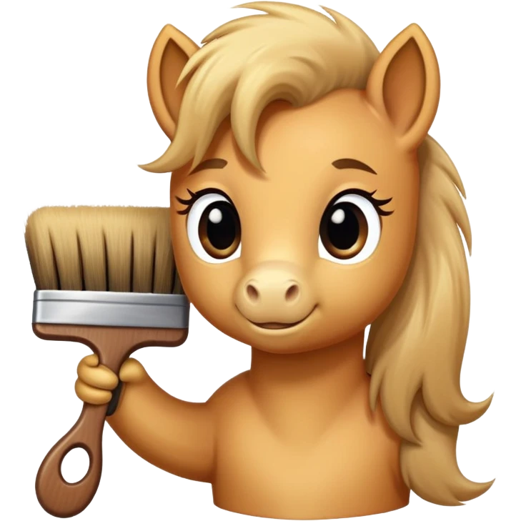 pony being brushed emoji