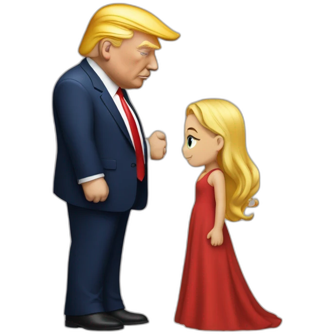 trump kissing his daughter, positivity, inclusiveness emoji