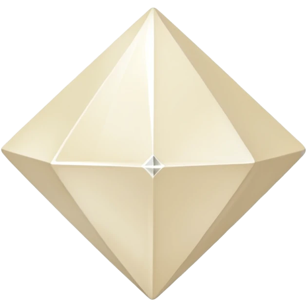 diamond shape carved from ivory. square tilted 45 degrees emoji