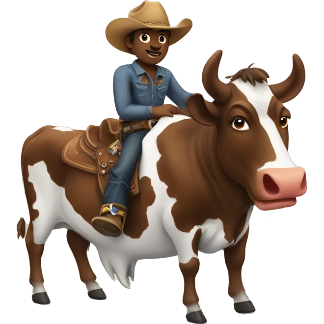 Cowboy on a cow  emoji
