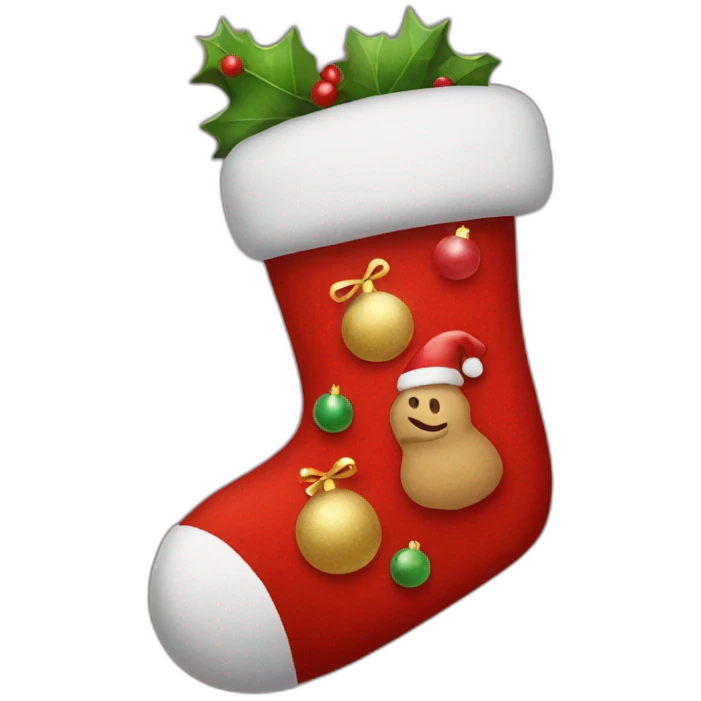 christmas sock emoji