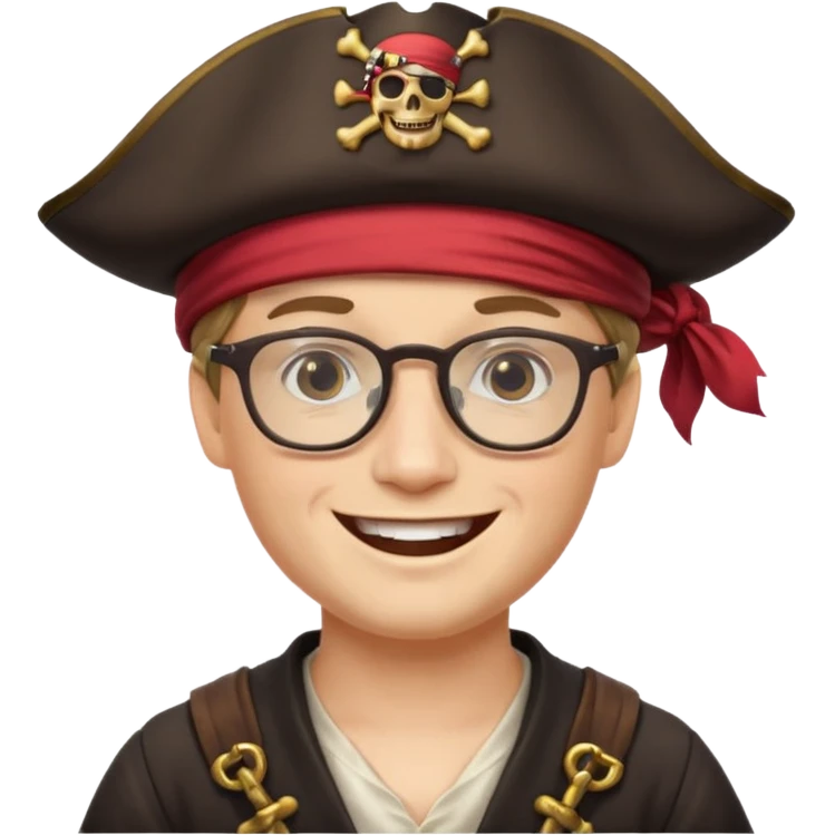 Pirate nerd emoji