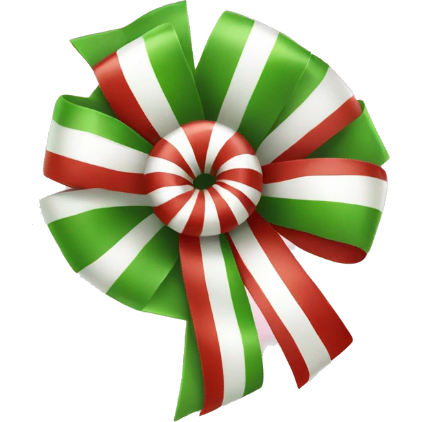 Peppermint with bow emoji