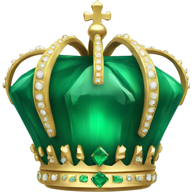 crown emerald color   emoji