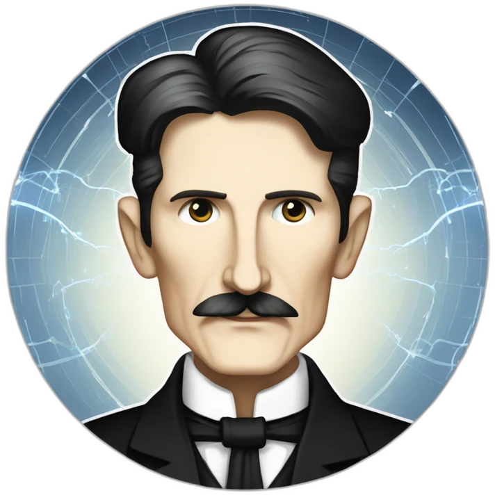 Nikola Tesla inside Docker logo emoji